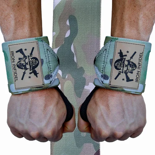 Miniatura 8 de Iron Infidel - Muñequeras para levantamiento de pesas - 18" y 24" de soporte pesado para entrenamiento, accesorios de gimnasio para hombres - Uso