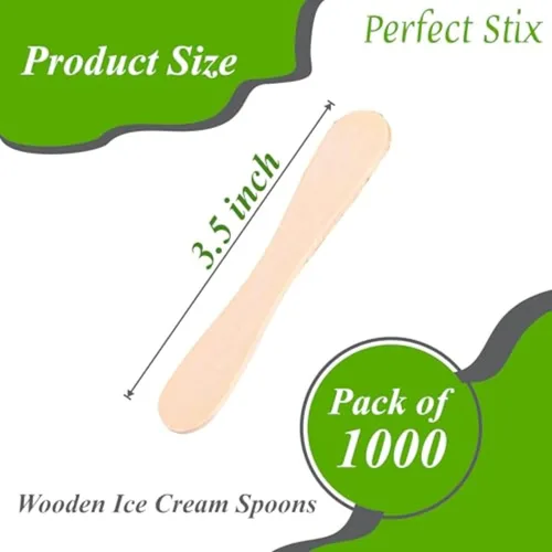 Miniatura 2 de Perfect Stix. Cucharas catadoras de madera. De 3,5 pulgadas de longitud (Paquete de 1000)