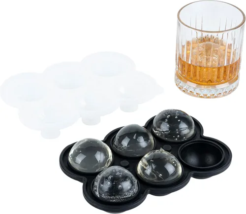 Miniatura 10 de Restaurantware Bandeja de vidrio para chupitos de hielo de 1.75 pulgadas - Hace 4 vasos de chupito: perfecto para barras comerciales o uso doméstico