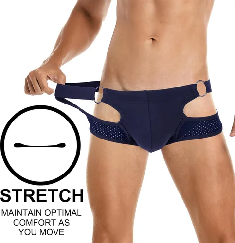 Miniatura 108 de SKYSPER Jock Strap Athletic Supporter para hombres Sexy Jockstrap Ropa interior masculina