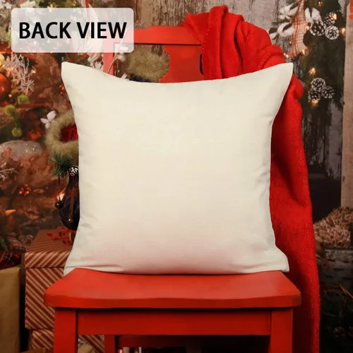 Miniatura 5 de 4TH Emotion Fundas de Almohada Rojas de Navidad 16x16 pulgadas Juego de 4 Decoraciones Estilo Granja Muñeco de Nieve Corona Santa Claus Árbol Feliz