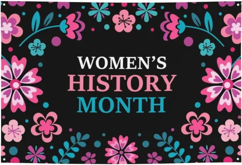 Miniatura 25 de Día de la Mujer Marzo es el Mes de la Historia de la Mujer Pancarta de 70 x 35 pulgadas Fondo de fotografía de fiesta de vacaciones