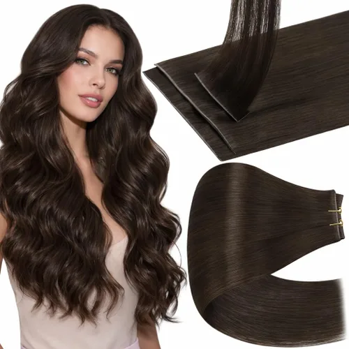 Miniatura 22 de Full Shine Invisi Edge - Extensiones de cabello con clip sin costuras, color negro azabache, cabello Remy inyectado de trama invisible para cabello