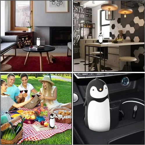 Miniatura 5 de Termo de acero inoxidable aislado al vacío, diseño de pingüino, taza de viaje, botella de té, agua y café