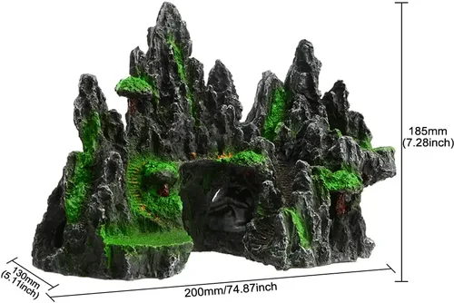 Miniatura 3 de Saim Decoraciones grandes de roca de acuario, adorno de montaña, puente de cueva de peces, modelo de paisaje acuático para peces dorados, escondite