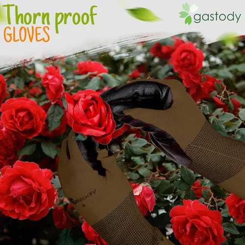 Miniatura 8 de Guantes de jardinería de manga larga para mujeres y hombres, guantes de jardín de puño largo, multiusos, resistentes para exteriores e interiores