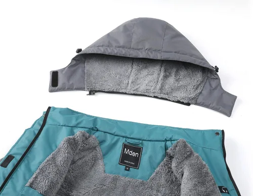 Miniatura 5 de Mden Chaqueta de esquí impermeable para mujer, resistente al viento, con aislamiento de forro polar