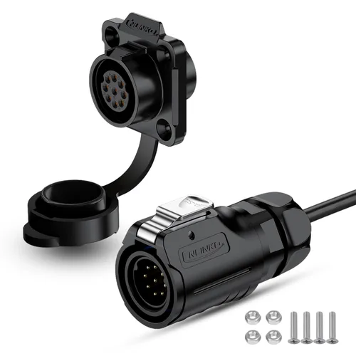 Miniatura 21 de CNLINKO Conector Circular de Panel IP68 M16 de Plástico de 3 Pines Macho y Hembra Eléctrico Impermeable Arnés de Cables Automático Soldadura