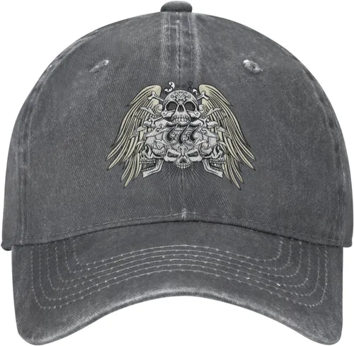 Miniatura 2 de Cowboy Hat Trendy Hats for Man and Women Djustable Four Season Outdoor Baseball Cap of Hell Skull with Angel Deep Heather