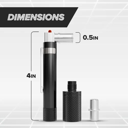 Miniatura 7 de Probador de continuidad de bolsillo coaxial (coaxial) (trazador) con tóner de voltaje (sonido) y paquete de conectores de barril, para prueba