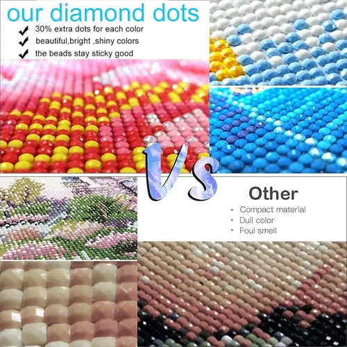 Miniatura 5 de GemZono Kits de Pintura de Diamantes para Adultos, Kits de Pintura de Diamantes, Kits de Arte de Diamantes de Flores 5D para Adultos Principiantes