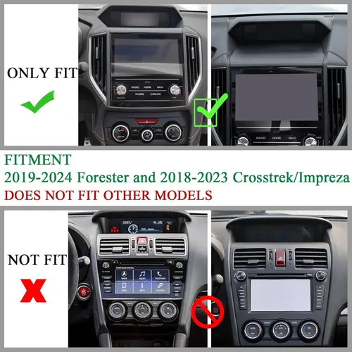 Miniatura 2 de JKCOVER Tapetes para Tablero Compatibles con Subaru Crosstrek/Impreza 2018-2023 y Subaru Forester 2019-2024 Accesorios Tapetes de Goma para Consola