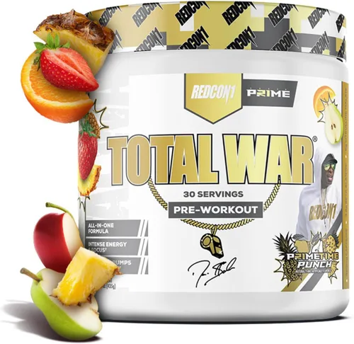 Miniatura 30 de REDCON1 Total War - Suplemento para antes del entrenamiento, Uva - Preentrenamiento con cafeína de acción rápida para hombres + mujeres con beta