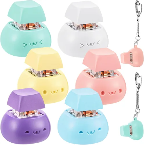 Taiyin - Teclado de juguete con clic, llavero de juguete para la ansiedad, juguete de descompresión, botón de alivio del estrés, regalo para adultos