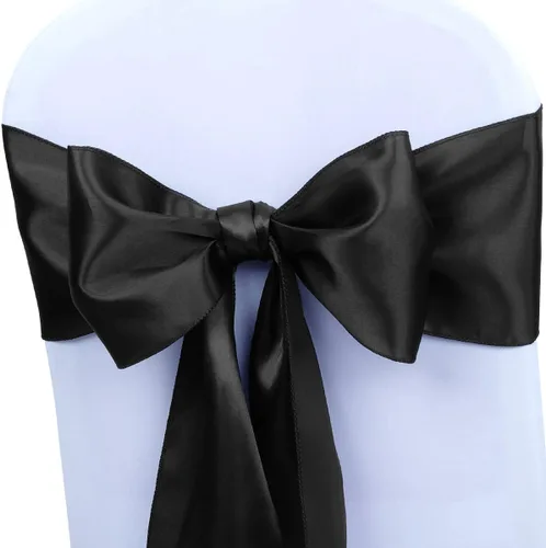 Miniatura 10 de Babenest Bandas de satén para silla, 50 lazos mejorados para silla, lazos para bodas, banquetes, fiestas, Pascua, Navidad, baby shower, decoración