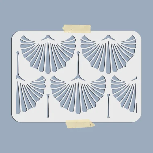 Miniatura 2 de MAYJOYDIY Plantilla de hoja de ginkgo de 11.7 x 8.3 pulgadas, plantillas geométricas de dibujo de hojas de Gingko, plantillas de pintura