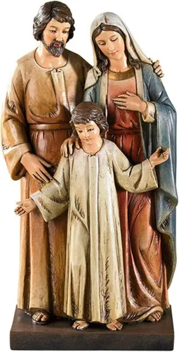 Avalon Gallery Figura de Santos Católicos - Colección Toscana, estatua religiosa, 8 pulgadas de alto, Sagrada Familia