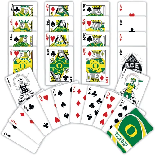 Miniatura 2 de Naipes de los patos de Oregon de la NCAA, 2.5" x 3.5