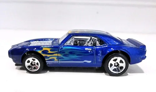 Miniatura 5 de Hot Wheels 2018 Vehículo fundido Hw Flames - Custom '67 Pontiac Firebird (azul oscuro)