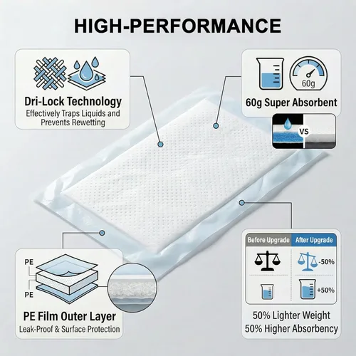 Miniatura 3 de Almohadillas absorbentes de carne Dri Lock de 2.12 oz, 3.54 x 5.11 pulgadas, almohadillas absorbentes de carne blancas para cocina y tienda