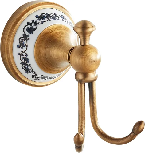 Miniatura 16 de Toallero de latón antiguo, soporte para toalla de mano para baño, accesorios de cocina, montaje en pared, diseño de porcelana Toallero de anilla