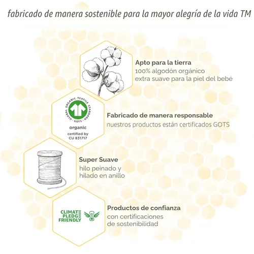 Miniatura 6 de Burt's Bees Baby Sonajero Unisex para Bebé, Peluche Sensorial de Animales de Guardería Hecho con Carcasa de Algodón 100% Orgánico y Relleno de Bunny