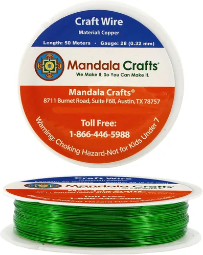 Miniatura 22 de Mandala Crafts Alambre de cobre puro calibre 18 para hacer joyas, envolver, esculpir y electroculturar jardinería – 3.3 x 5 yardas surtido