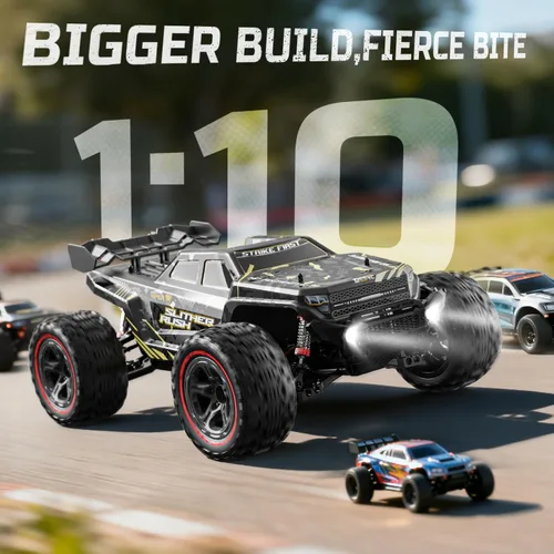 Miniatura 5 de DEERC 209E 1:10 Camión de control remoto rápido sin escobillas RC para adultos y niños, velocidad alta de más de 37 mph, 4WD todo terreno con 2