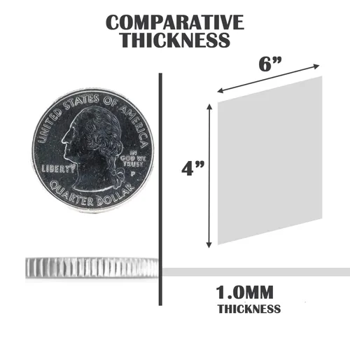 Miniatura 4 de Performore Paquete de 3 láminas de plexiglás de 4 x 6 pulgadas con película protectora, paneles PETG de 0.04 pulgadas de grosor, láminas de plástico