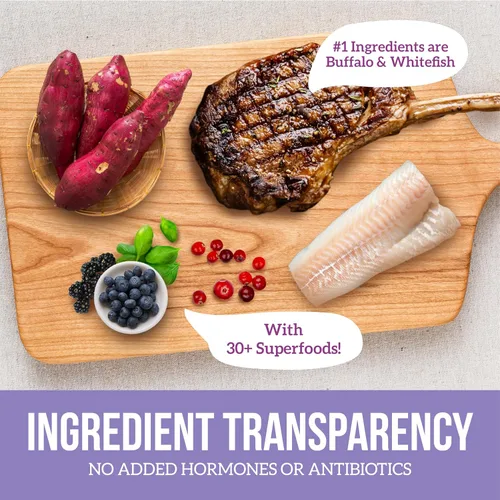 Miniatura 10 de Health Extension Fórmula Little Bites de Croquetas Pequeñas de Búfalo y Pescado Blanco Sin Granos con Más de 30 Superalimentos y Probióticos