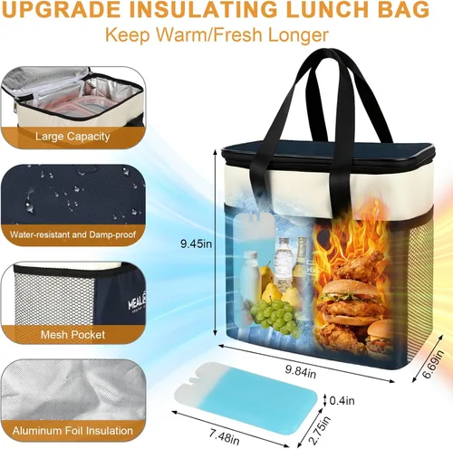 Miniatura 3 de Juego de cajas Bento de acero inoxidable, paquete de 3 cajas de almuerzo de 27 onzas / 27.1 fl oz con tapas firmes a presión, bolsa de almuerzo