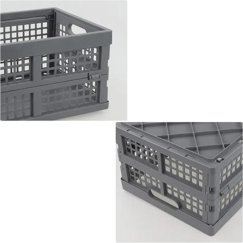 Miniatura 4 de 3 paquetes de cajas plegables de plástico, contenedor plegable, cajas plegables de 15 L