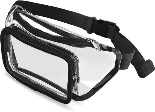 Riñonera holográfica para mujer, diseño iridiscente, linda, para la cintura, a la moda, para fiestas rave, eventos, juegos, #7 Riñonera transparente