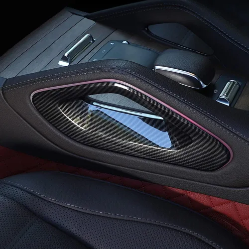 Miniatura 4 de Cubierta del reposabrazos lateral de control central para Mercedes Benz GLE W167 C167 GLS X167 Carbon Fiber Interior Accessories Decorative Cover