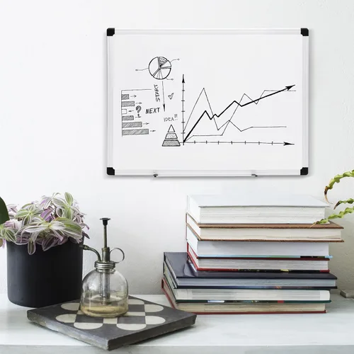 Miniatura 6 de Amazon Basics Pizarra magnética de borrado en seco, 61 cm x 46 cm, marco de aluminio plateado/blanco