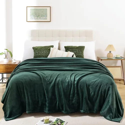 Miniatura 14 de Manta de Forro Polar Negro para Sofá, Silla, Sillón, Suave, Cálida, Mullida y Acogedora para Mujeres y Hombres, 300GSM Decoración de Habitación