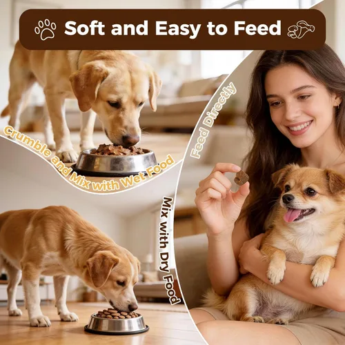 Miniatura 5 de Hongo de cola de pavo para perros, apoyo inmunológico, 170 masticables orgánicos masticables de hongos para perros bultos y protuberancias, potente
