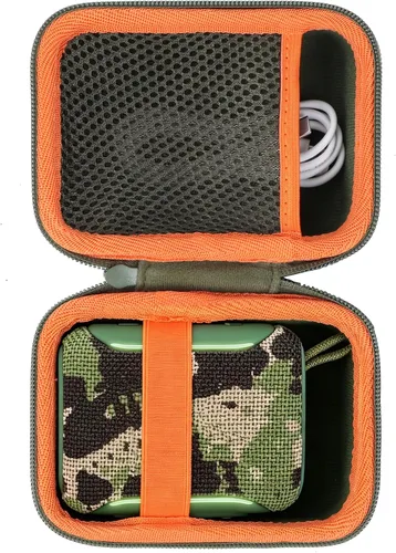 Miniatura 17 de Funda de silicona Lebakort compatible con altavoz portátil JBL GO 4 (Funda negra)