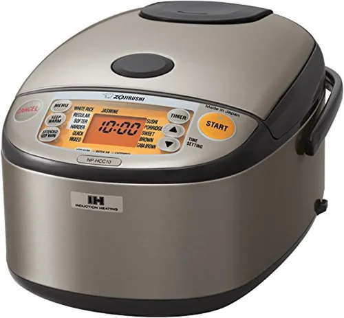 Arrocera y calentador Zojirushi np-hcc10XH sistema de inducción de calor, gris oscuro inoxidable (Stainless Dark Gray)