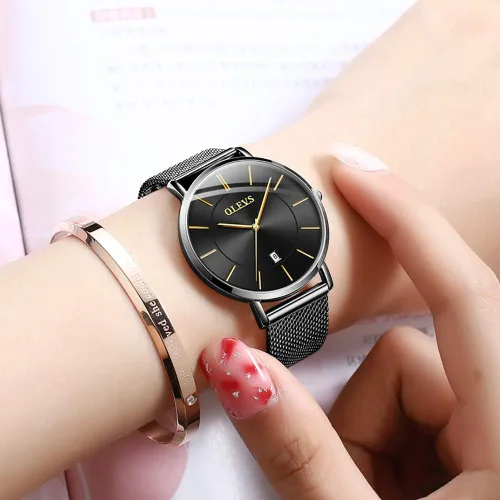Miniatura 2 de Verhux Relojes de pulsera para mujer, de acero inoxidable de oro rosa, impermeable, analógico, de cuarzo, para mujer, regalos para ella