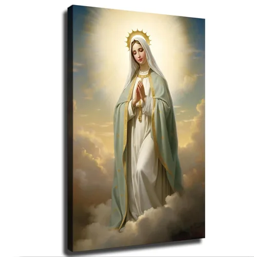 Póster artístico religioso de la Santa Virgen María y Virgen María, impresión de pintura de estética moderna, sala de estar, dormitorio, oficina en