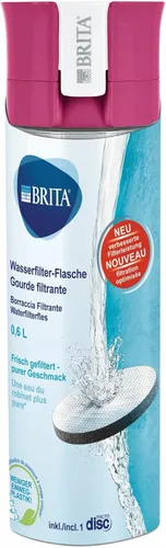 Miniatura 3 de BRITA Fill and Go Vital - Botella de filtro de agua, color rosa, paquete de 1