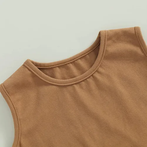 Miniatura 17 de Mameluco unisex de manga corta para bebé recién nacido, con botones, de una pieza, ropa de color sólido