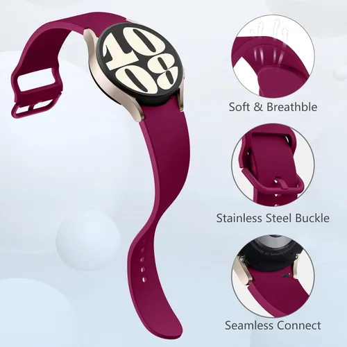 Miniatura 3 de Correa sin brecha compatible con Samsung Galaxy Watch 7/6/5/4 de 1.575 pulgadas, 1.732 pulgadas/Watch 6 Classic bandas de 1.612 pulgadas, 1.772