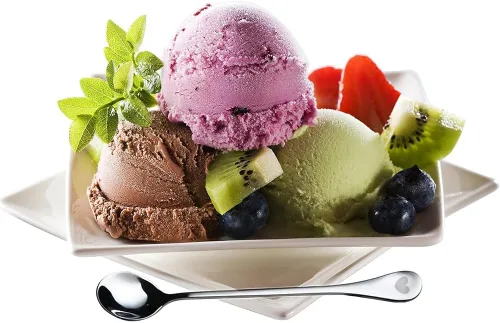 Miniatura 3 de Cucharas románticas de postres de 4 piezas, cuchara de acero inoxidable con mango de corazón para café, postres, té, helado, azúcar