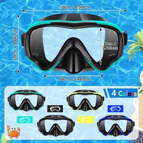 Miniatura 2 de 4 gafas de esnórquel para adultos, máscara de buceo, máscara de buceo, equipo de esnórquel para hombres y mujeres, gafas de natación panorámicas