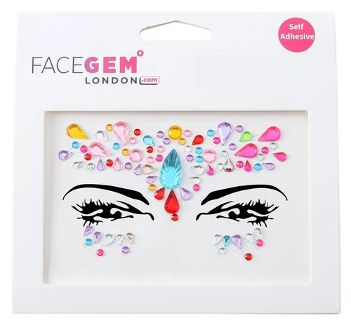 Miniatura 2 de 32 piezas de gemas faciales (diseños aleatorios) autoadhesivas con purpurina para tatuaje, gemas para festivales, fiestas rave, maquillaje corporal
