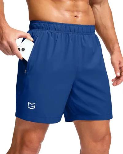 Miniatura 19 de G Gradual Pantalones cortos deportivos para correr para hombre con bolsillos con cremallera, de secado rápido, de 7 pulgadas, 5 pulgadas, 9