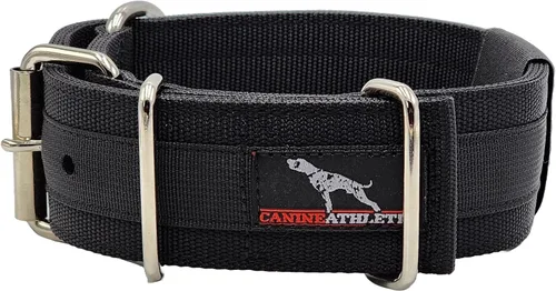 Miniatura 7 de Canine Athletes 2" Pro-HD - Collar para perro de trabajo resistente de 5 capas, extra fuerte, duradero (negro/verde oliva, XXL)