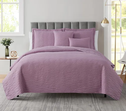 Miniatura 40 de Clara Clark Quilts Tamaño Twin - Juego de Cubrecama Colcha para Todas las Estaciones, Tejido Pinsonic Juego de Ropa de Cama Ligera - Juego